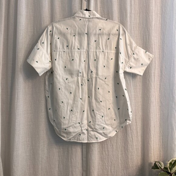 Madewell Cactus-Embroidered Short Sleeve Button Down - Picture 3 of 3